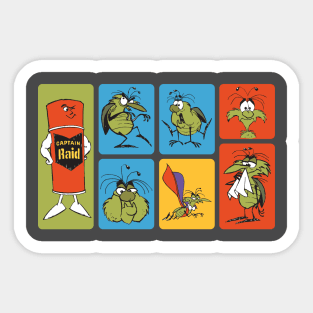 Raid Bug Spray Characters Sticker